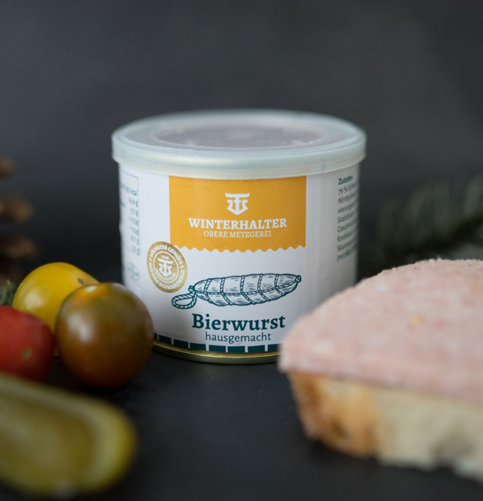 Hausmacher Bierwurst in der Dose, 185gr. Hausmacher Bierwurst in der Dose, 185gr.