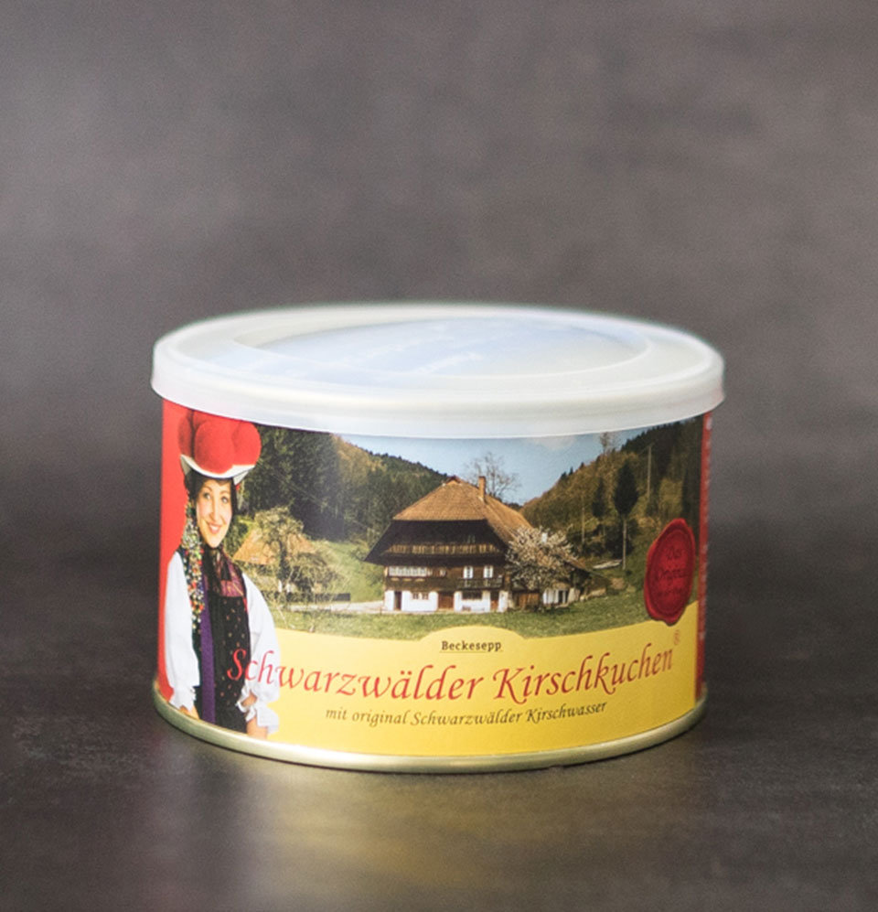 Schwarzwälder Kirschkuchen in der Dose, 160gr. Schwarzwälder Kirschkuchen in der Dose, 160gr.