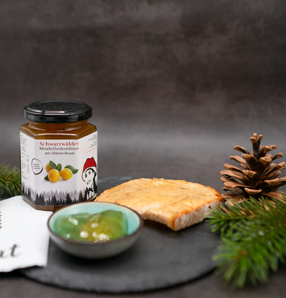 Mirabellenkonfitüre mit Zibärtle, 225gr. Mirabellenkonfitüre mit Zibärtle, 225gr.