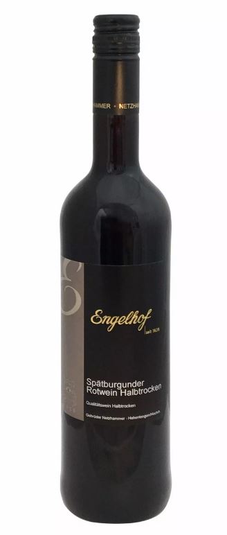 Engelhof Spätburgunder Rotwein halbtrocken, 0,75l