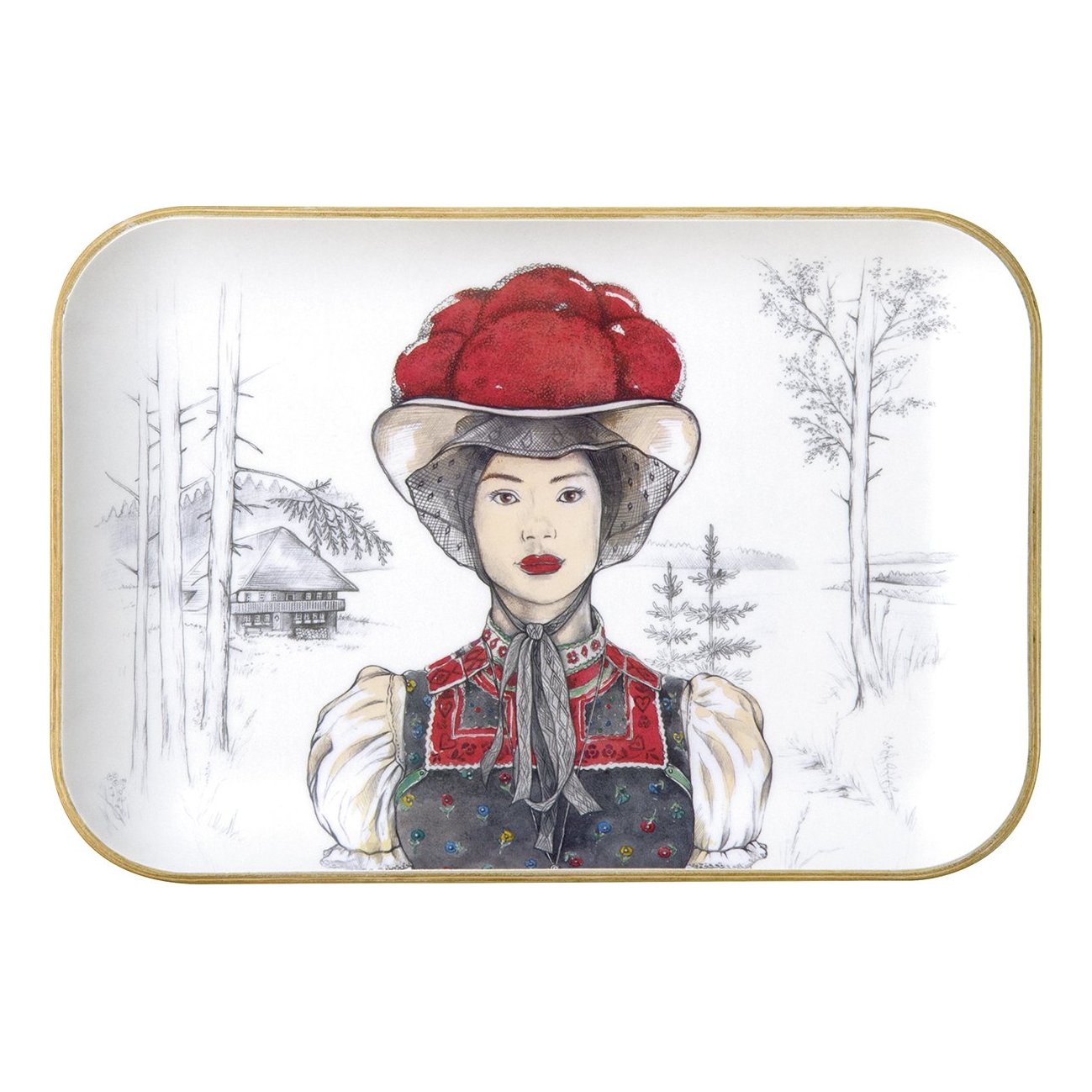 Holztablett Schwarzwaldmarie