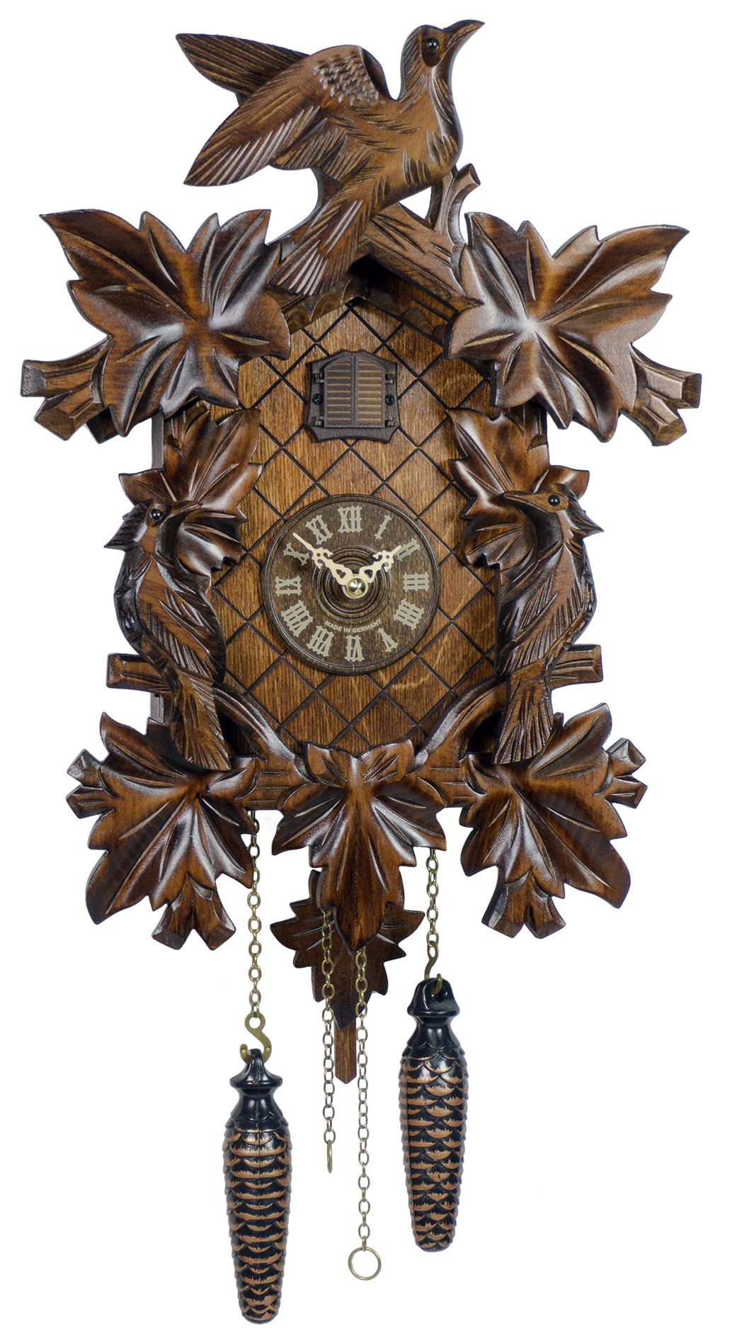 Kuckucksuhr (Quarz) Fünf Blatt klassisch 40cm Kuckucksuhr (Quarz) Fünf Blatt klassisch 40cm