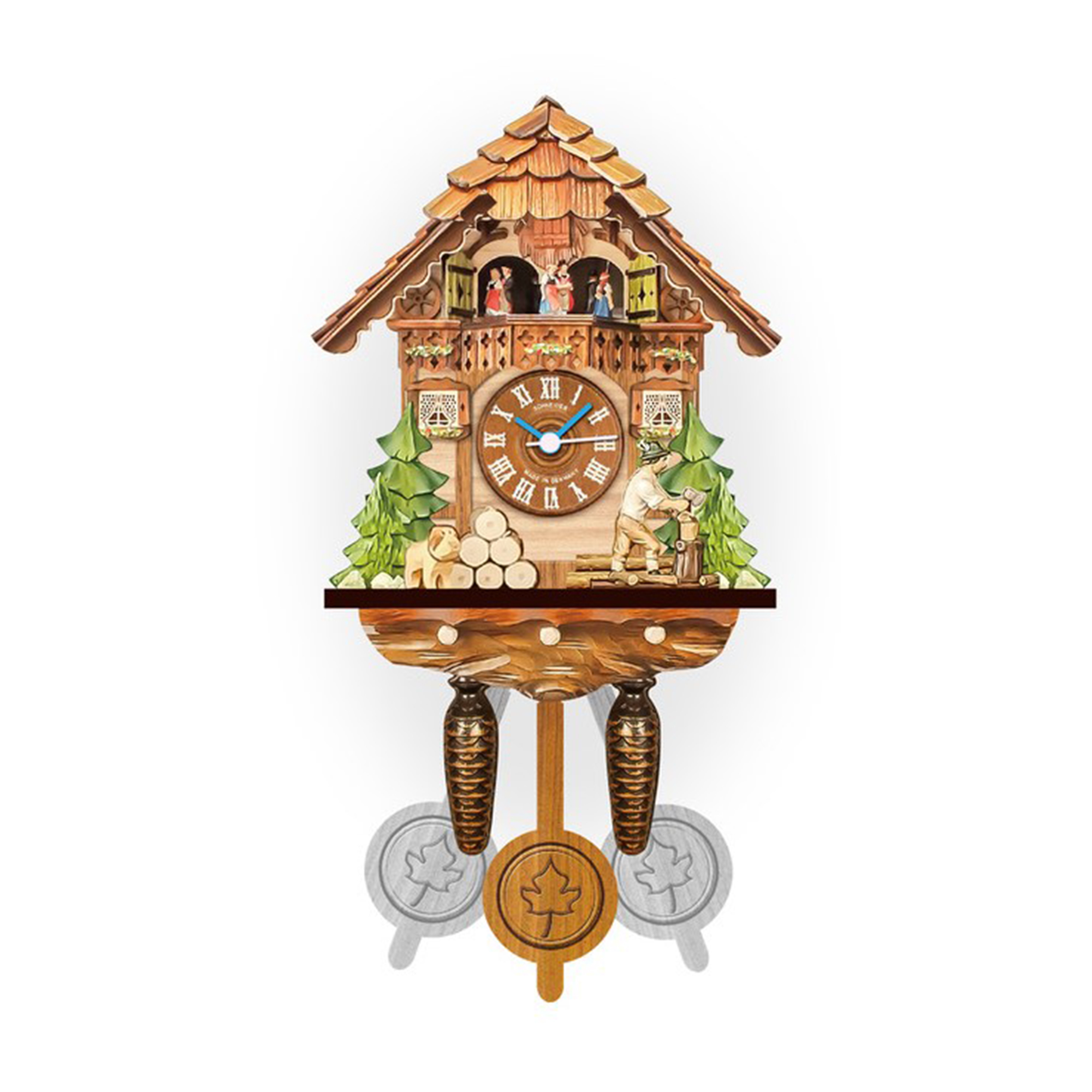 Magnetkuckucksuhr MDF Holzhacker mit Pendelbewegung Magnetkuckucksuhr MDF Holzhacker mit Pendelbewegung