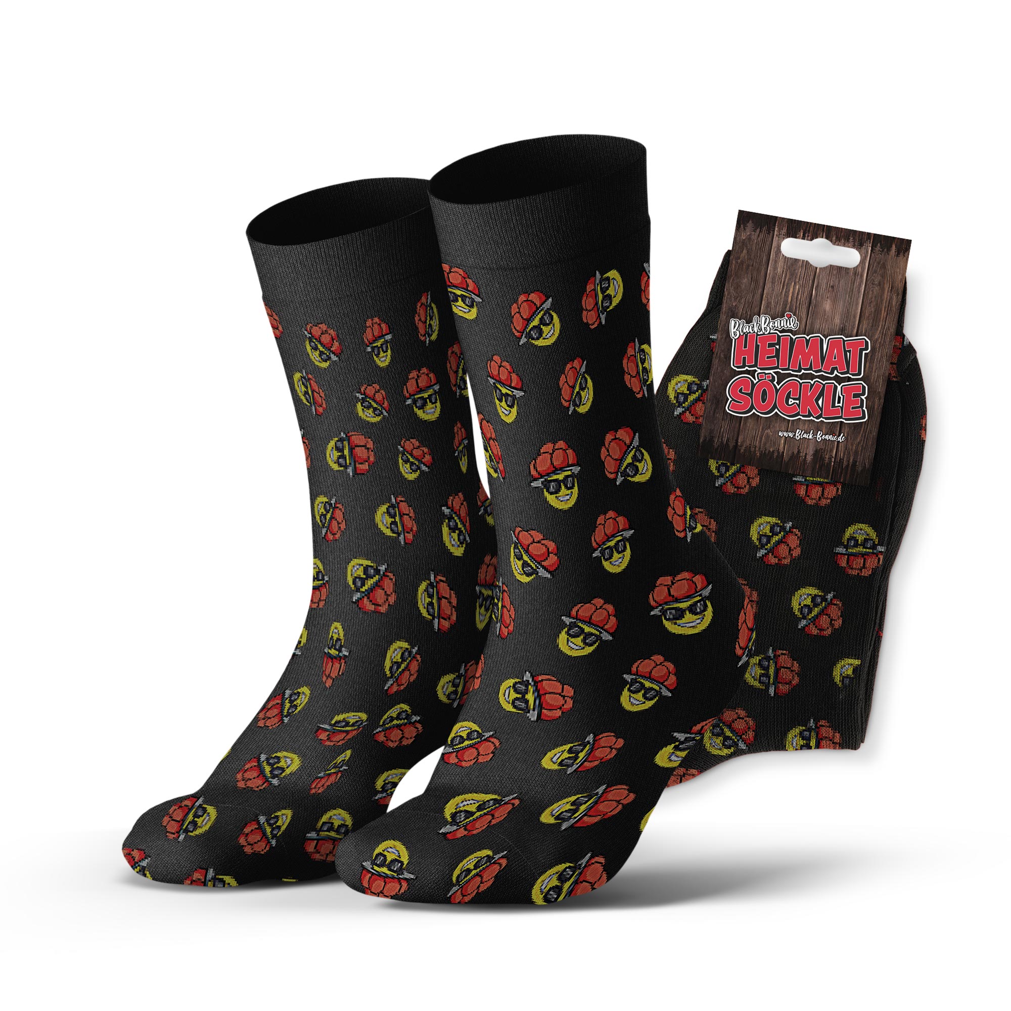 Schwarzwald Socken Bollenhut Smiley Schwarzwald Socken Bollenhut Smiley