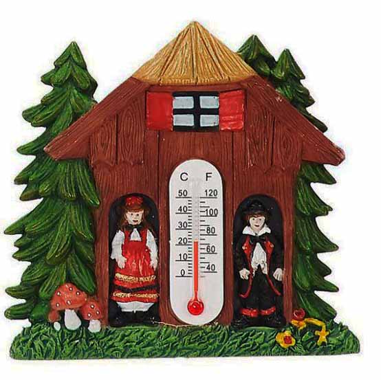 Magnet Schwarzwaldhaus mit Thermometer
