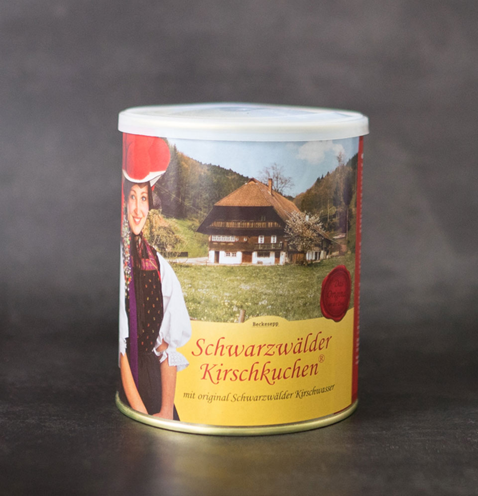 Schwarzwälder Kirschkuchen in der Dose, 380gr. Schwarzwälder Kirschkuchen in der Dose, 380gr.