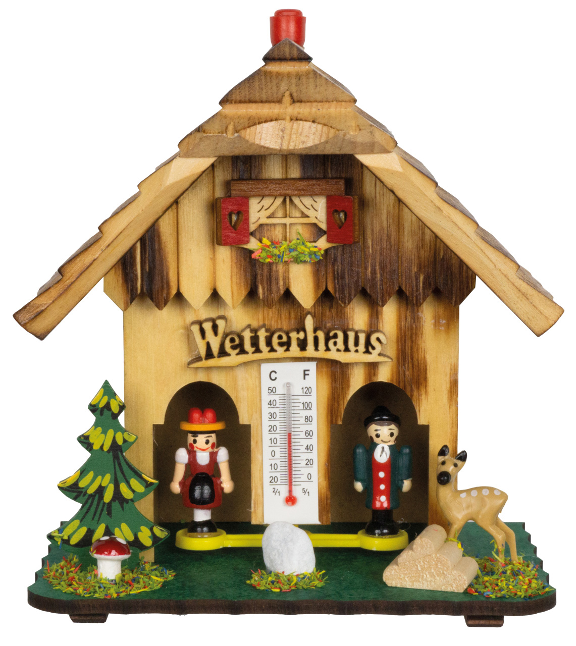 Wetterhaus mit Dachschindeln hell Wetterhaus mit Dachschindeln hell