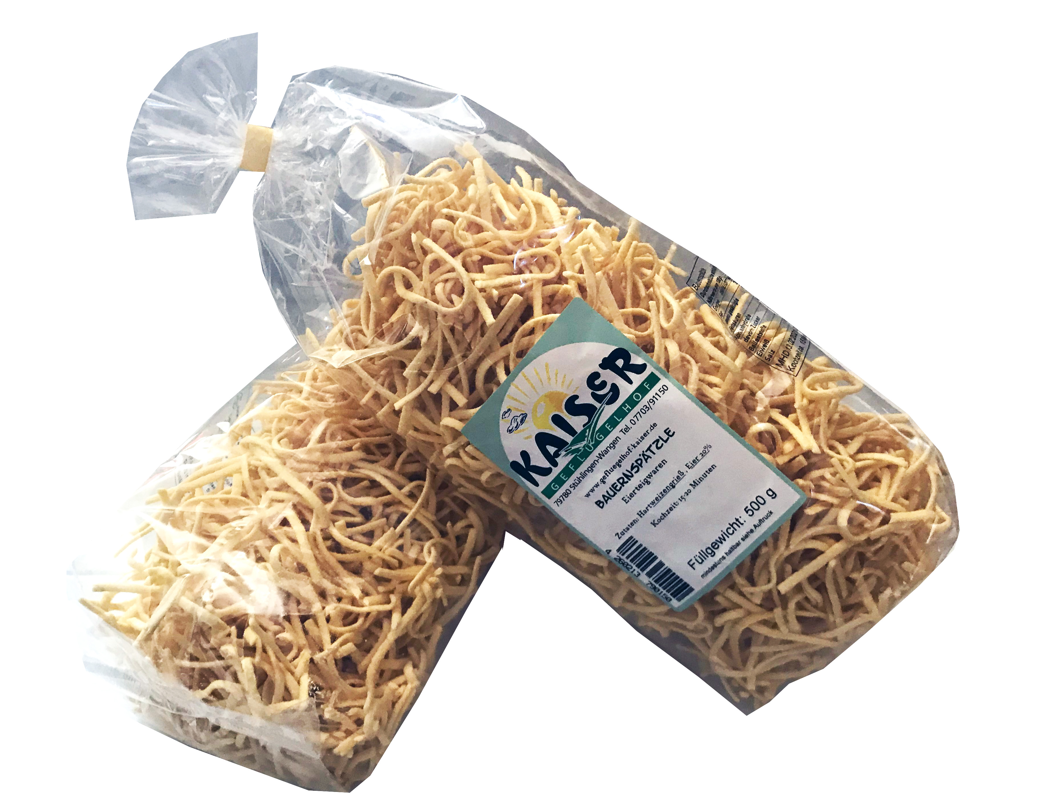 Hausmacher Bauernspätzle, 500gr. Hausmacher Bauernspätzle, 500gr.