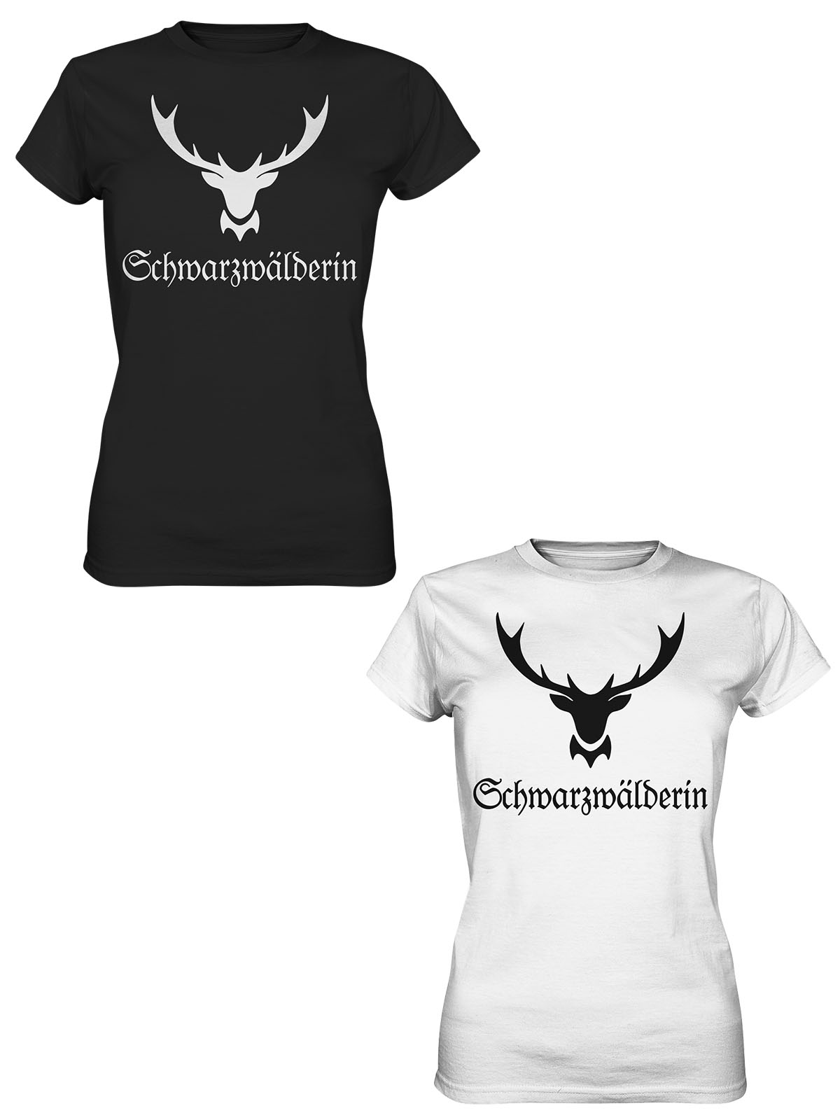 Schwarzwälderin Hirschgeweih | Damen Premium T-Shirt