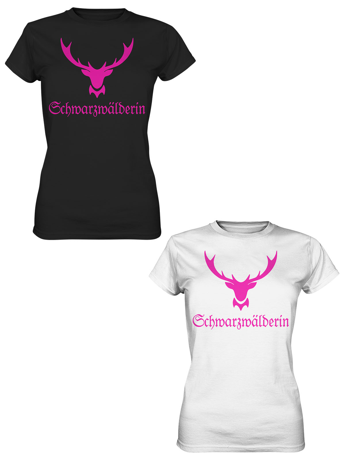 Schwarzwälderin Hirschgeweih pink | Damen Premium T-Shirt Schwarzwälderin Hirschgeweih pink | Damen Premium T-Shirt