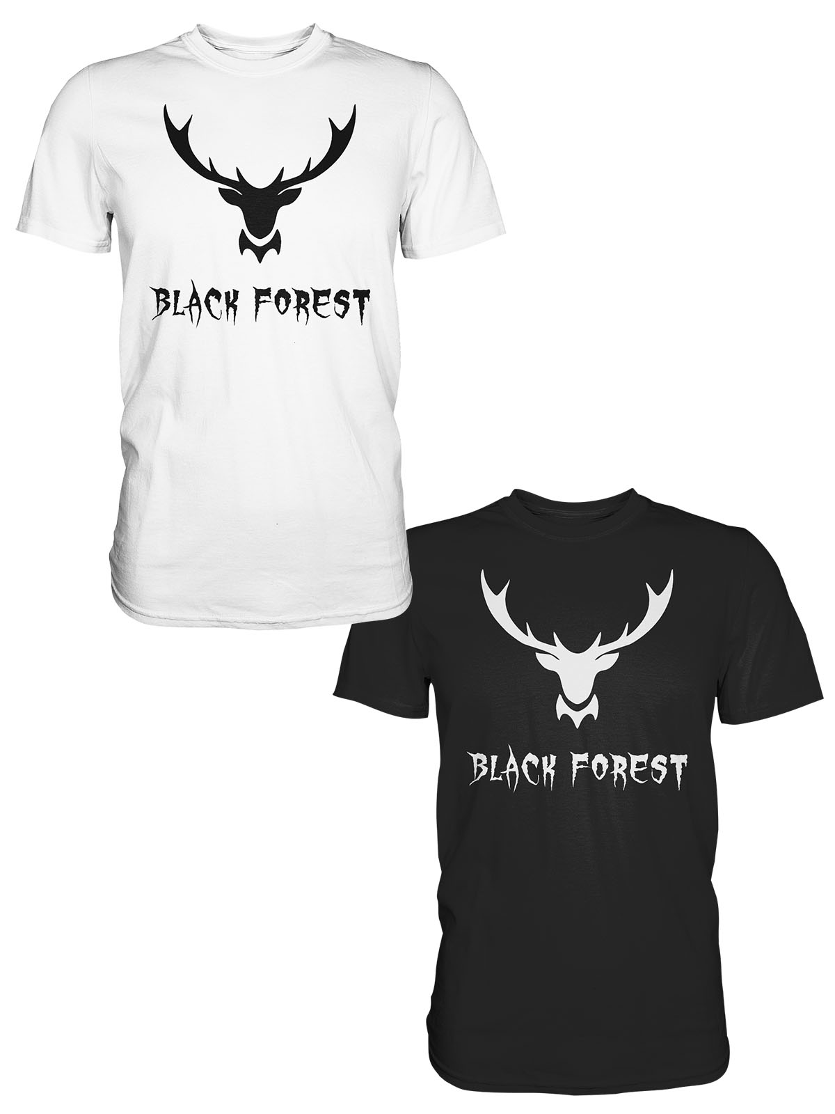Black Forest Hirschgeweih Metal Edition | Herren Premium T-Shirt Black Forest Hirschgeweih Metal Edition | Herren Premium T-Shirt