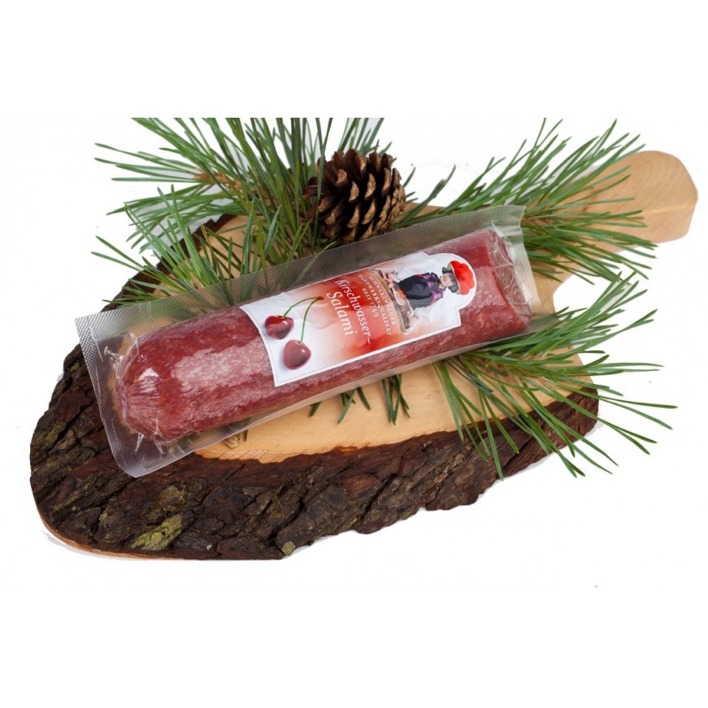 Schwarzwälder Kirschwasser Edelsalami, ca. 180gr. Schwarzwälder Kirschwasser Edelsalami, ca. 180gr.